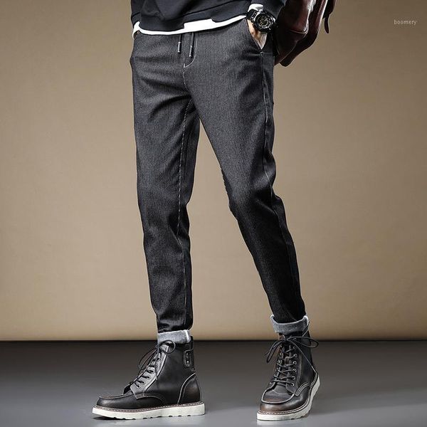 fashion stripe black jeans men slim fit pencil pants autumn winter casual elastic waist drawstring denim trousers1, Blue
fashion stripe black jeans men slim fit pencil pants autumn winter casual elastic waist drawstring denim trousers1, Blue