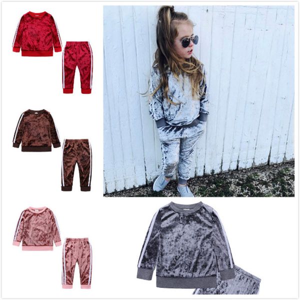 autumn winter kids velvet clothes set baby girls designer casual clothing outsuits thicken pants two-piece lababy106, White
autumn winter kids velvet clothes set baby girls designer casual clothing outsuits thicken pants two-piece lababy106, White