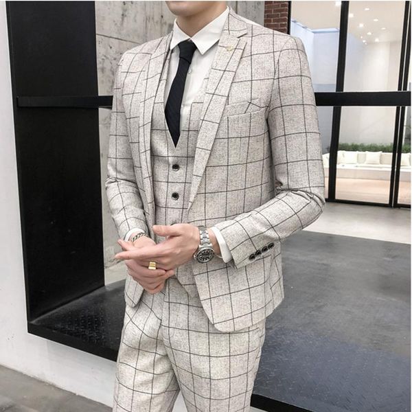 men's suits & blazers men dress british 3 piece wedding suit 2021 spring autumn mens business formal plaid luxury slim fit q1285, White;black
men's suits & blazers men dress british 3 piece wedding suit 2021 spring autumn mens business formal plaid luxury slim fit q1285, White;black