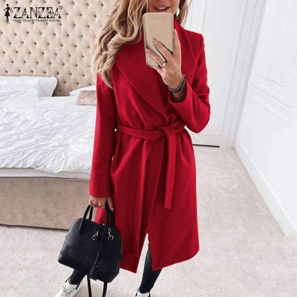 women's wool & blends 2021 coat for women zanzea elegant ladies lapel overwear winter long sleeve outwear oversized casual lace up mid-, Black
women's wool & blends 2021 coat for women zanzea elegant ladies lapel overwear winter long sleeve outwear oversized casual lace up mid-, Black
