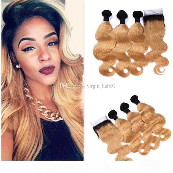 brown blonde indian remy human hair body wave ombre 3 bundles with closure 1b 27# honey blonde closure with hair weaves golden blonde, Black;brown
brown blonde indian remy human hair body wave ombre 3 bundles with closure 1b 27# honey blonde closure with hair weaves golden blonde, Black;brown