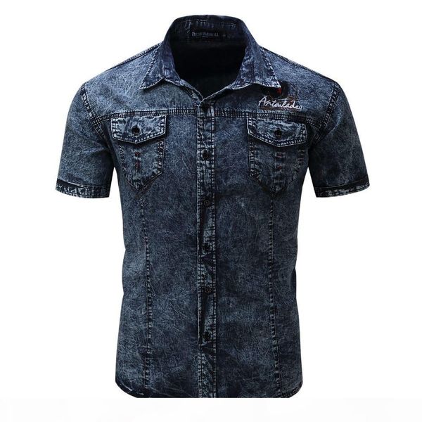 2020 new shirt men short sleeve denim shirt mens casual dress male jean shirts street wearing, White;black
2020 new shirt men short sleeve denim shirt mens casual dress male jean shirts street wearing, White;black