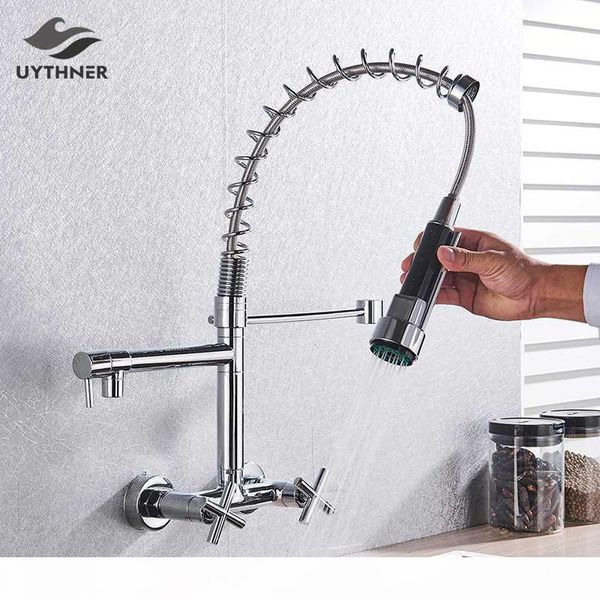 chrome brass kitchen faucet vessel sink mixer tap spring dual swivel spouts sink mixer & cold water faucets wall mounted tap
chrome brass kitchen faucet vessel sink mixer tap spring dual swivel spouts sink mixer & cold water faucets wall mounted tap