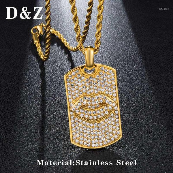 pendant necklaces d&z hip hop iced out bling crystal geometric lips pendants with 24" rope chain collar hombre1, Silver
pendant necklaces d&z hip hop iced out bling crystal geometric lips pendants with 24" rope chain collar hombre1, Silver