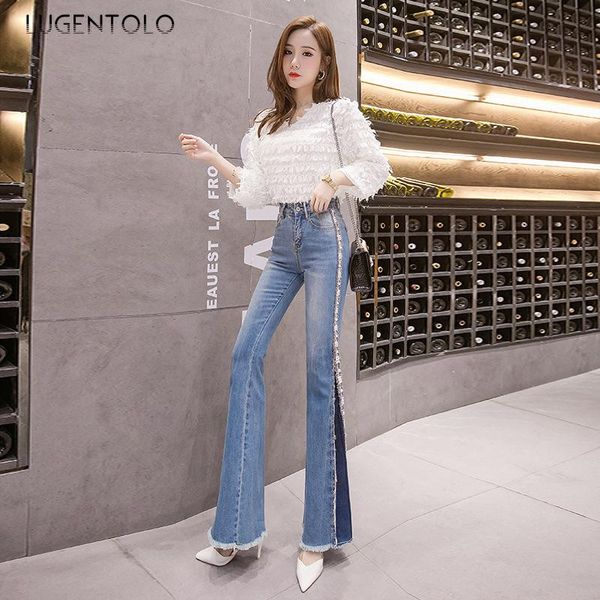 jeans elegant women slim spring autumn high waist embroidery nail blue wide leg famale long flare jeans lugentolo
jeans elegant women slim spring autumn high waist embroidery nail blue wide leg famale long flare jeans lugentolo