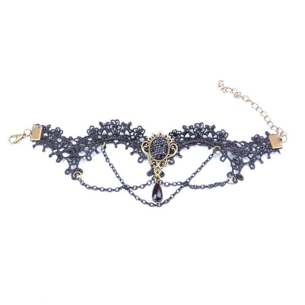 charm bracelets the charming black fabric lace bracelet crystal flower decoration chain pendant lolita, Golden;silver
charm bracelets the charming black fabric lace bracelet crystal flower decoration chain pendant lolita, Golden;silver