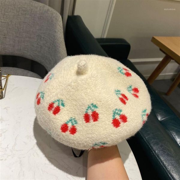 berets winter hats for women pattern embroidery cherry wool beret painter hat ladies warm fashion girls1, Blue;gray
berets winter hats for women pattern embroidery cherry wool beret painter hat ladies warm fashion girls1, Blue;gray