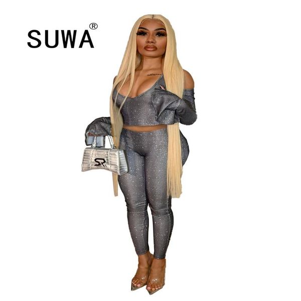 women's tracksuits workout clothes for women 2 piece outfits matching sets off shoulder long sleeve crop skinny pencil pants club wear, Gray
women's tracksuits workout clothes for women 2 piece outfits matching sets off shoulder long sleeve crop skinny pencil pants club wear, Gray