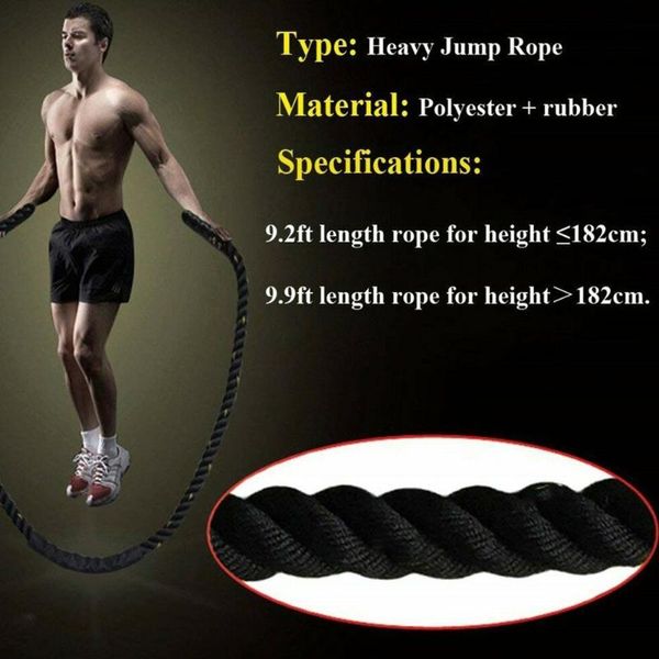 jump ropes 25mm fitness builds power weighted battle portable home outdoor gym training strength non slip handle heavy rope
jump ropes 25mm fitness builds power weighted battle portable home outdoor gym training strength non slip handle heavy rope