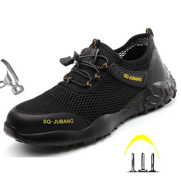 new men's summer breathable steel toe cap anti smashing work shoes men puncture proof safety boots shoes anti-slip sneakers y200915, Black;brown
new men's summer breathable steel toe cap anti smashing work shoes men puncture proof safety boots shoes anti-slip sneakers y200915, Black;brown