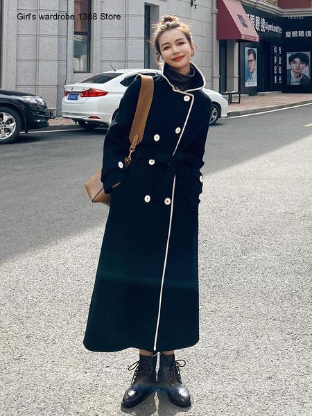 black woolen coat women's middle and long style over the knee korean version loose 2020 new autumn and winter hepburn tweed coat1
black woolen coat women's middle and long style over the knee korean version loose 2020 new autumn and winter hepburn tweed coat1