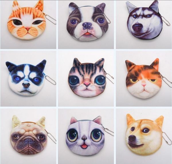 3d cat dog face plush coin purse pouch cute puppy pug head zipper closure wallet cartoon animal bag pendants charm fashion design, White
3d cat dog face plush coin purse pouch cute puppy pug head zipper closure wallet cartoon animal bag pendants charm fashion design, White