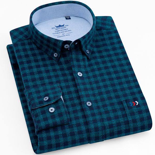 men's long sleeve plaid brushed flannel shirt comfortable 100% cotton button down checkered thick casual shirts male clothing c1212, White;black
men's long sleeve plaid brushed flannel shirt comfortable 100% cotton button down checkered thick casual shirts male clothing c1212, White;black