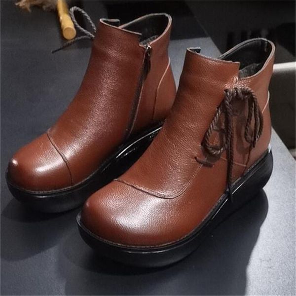 New Fashion Top Cowhide Leather Boots Women Shoes Snow Boots Platform Shoes Woman Wedges High Heels Warm Snow Women, Black
New Fashion Top Cowhide Leather Boots Women Shoes Snow Boots Platform Shoes Woman Wedges High Heels Warm Snow Women, Black