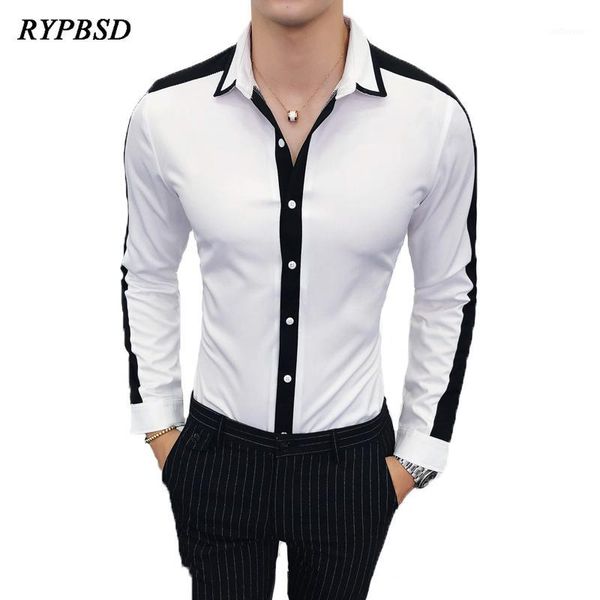 men shirt 2020 spring creative classic black white contrast social camisa masculina long sleeve work business casual dress shirt1, White;black
men shirt 2020 spring creative classic black white contrast social camisa masculina long sleeve work business casual dress shirt1, White;black