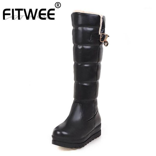 fitwee plush knee high boots women winter keep warm cotton shoes women thick bottom casual thicken fur snow boots size 34-431, Black
fitwee plush knee high boots women winter keep warm cotton shoes women thick bottom casual thicken fur snow boots size 34-431, Black