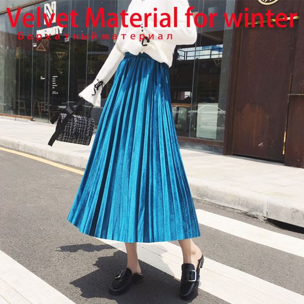 winter autumn women's pleated skirt velvet print high waist long skirts women young girl thick large size fahion female falda q1209, Black
winter autumn women's pleated skirt velvet print high waist long skirts women young girl thick large size fahion female falda q1209, Black