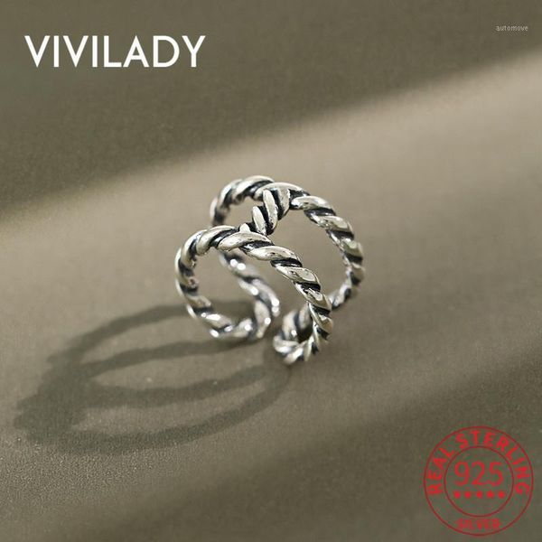 vivilady vintage 925 sterling silver double layer twisted round open women charm ring ins female knuckle party jewelry bijoux1, Golden;silver
vivilady vintage 925 sterling silver double layer twisted round open women charm ring ins female knuckle party jewelry bijoux1, Golden;silver