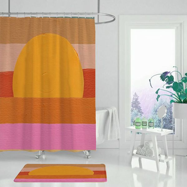 abstract landscape painting shower curtain waterproof fabric for bathroom decoration shower curtain with hook
abstract landscape painting shower curtain waterproof fabric for bathroom decoration shower curtain with hook