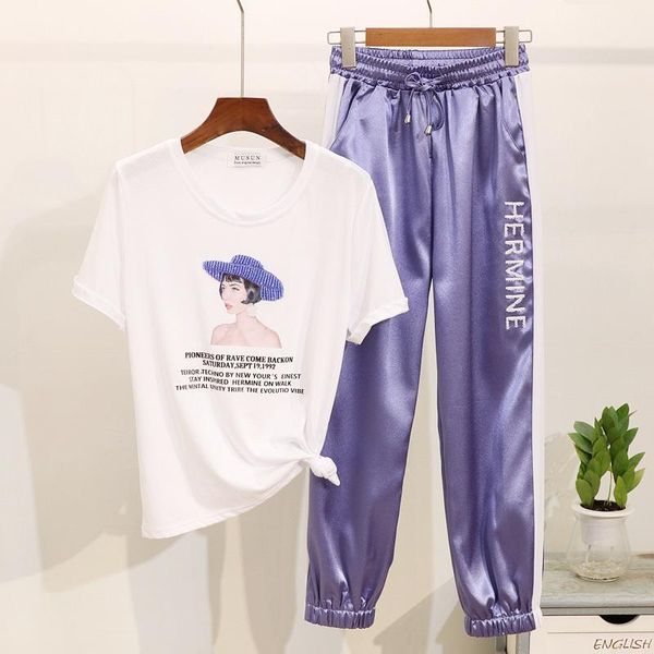 beading printed short sleeve simple o-neck pullover t-shirts tees+elastic high waist casual pants women summer 2pcs suits1, White
beading printed short sleeve simple o-neck pullover t-shirts tees+elastic high waist casual pants women summer 2pcs suits1, White