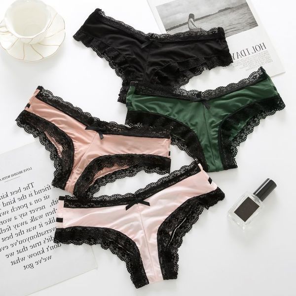 women lingerie lace underwear bow female sheer japan style transparent knickers brief panties, Black;pink
women lingerie lace underwear bow female sheer japan style transparent knickers brief panties, Black;pink