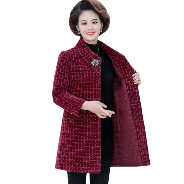 women's wool & blends autumn winter women imitation mink velvet jacket plus size 5xl warm mid long woolen coat middle-aged female basic, Black
women's wool & blends autumn winter women imitation mink velvet jacket plus size 5xl warm mid long woolen coat middle-aged female basic, Black