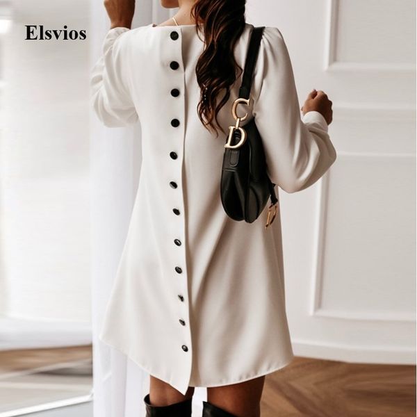 elegant women metal buttoned mini dress casual spring o neck party dress solid autumn female long sleeve a-line dresses vestidos t200320, Black;pink
elegant women metal buttoned mini dress casual spring o neck party dress solid autumn female long sleeve a-line dresses vestidos t200320, Black;pink