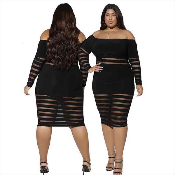 plus size women long sleeve dresses transparent mesh dress slash neck off shoulder black bodycon dress wholesale dropshipping, Black;gray
plus size women long sleeve dresses transparent mesh dress slash neck off shoulder black bodycon dress wholesale dropshipping, Black;gray