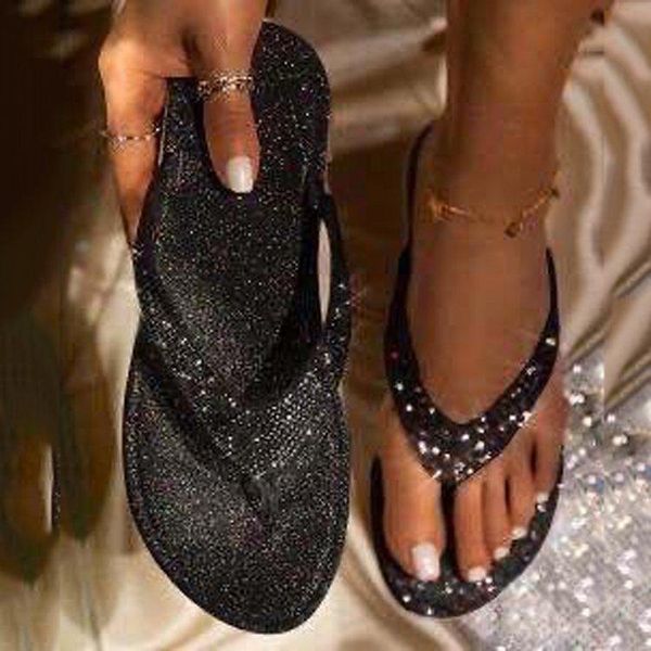 women's shoes summer new flip-flop sandals rhinestone fashion beach sandals and slippers women wild personality trend sale, Black
women's shoes summer new flip-flop sandals rhinestone fashion beach sandals and slippers women wild personality trend sale, Black