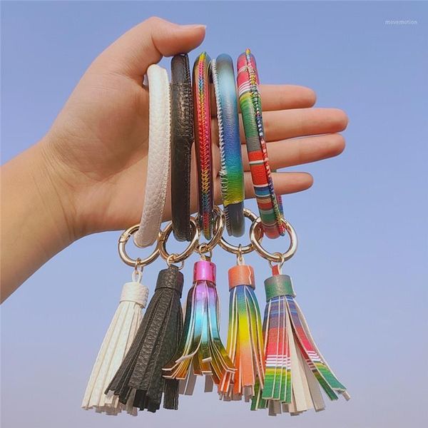 sedmart rainbow pu keyring leather round tassel bracelet bangles for women trendy big circle gringe spot keychain accessories1, Black
sedmart rainbow pu keyring leather round tassel bracelet bangles for women trendy big circle gringe spot keychain accessories1, Black