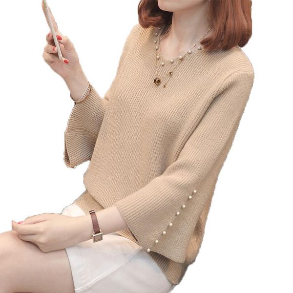 #6356 women sweaters and pullovers v neck thin knitted beading flare sleeved casual womens sweaters pullovers spring, White;black
#6356 women sweaters and pullovers v neck thin knitted beading flare sleeved casual womens sweaters pullovers spring, White;black