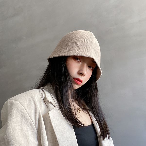 net red fisherman's hat women's summer face covering cotton hemp breathable bell type bucket cap klwe, Blue;gray 
net red fisherman's hat women's summer face covering cotton hemp breathable bell type bucket cap klwe, Blue;gray