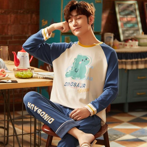 cotton sleepwear round neck pajama for men cute little dinosaur long sleeves long pants pijama set loose pyjama plus size nighty, Black;brown
cotton sleepwear round neck pajama for men cute little dinosaur long sleeves long pants pijama set loose pyjama plus size nighty, Black;brown