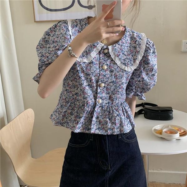 floral retro shirt womens short sleeve 2020 chic girls high waist chic gentle all match stylish new loose blouses, White
floral retro shirt womens short sleeve 2020 chic girls high waist chic gentle all match stylish new loose blouses, White