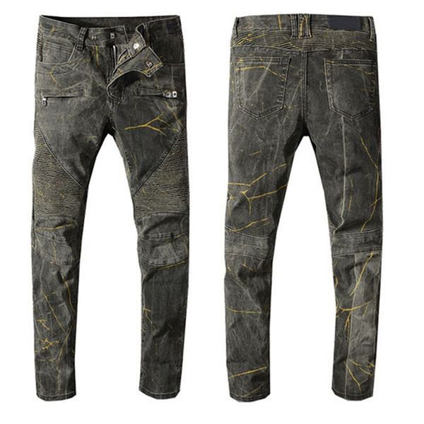 new arrival mens designers jeans mens jeans hip hop pants stylist jeans distressed ripped biker jean slim fit motorcycle mens pants, Blue
new arrival mens designers jeans mens jeans hip hop pants stylist jeans distressed ripped biker jean slim fit motorcycle mens pants, Blue