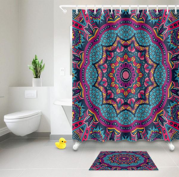 mandala flower shower curtains bohemian style vintage blue purple waterproof fabric bath curtain sets bathroom decor with hooks
mandala flower shower curtains bohemian style vintage blue purple waterproof fabric bath curtain sets bathroom decor with hooks