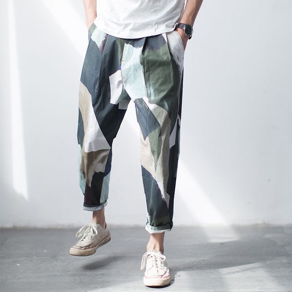 2021 New Individual Character Printed Occasional Loose Original Nine-point Men... Blowback Pants of Hong Kong. MRDP, Black
2021 New Individual Character Printed Occasional Loose Original Nine-point Men... Blowback Pants of Hong Kong. MRDP, Black