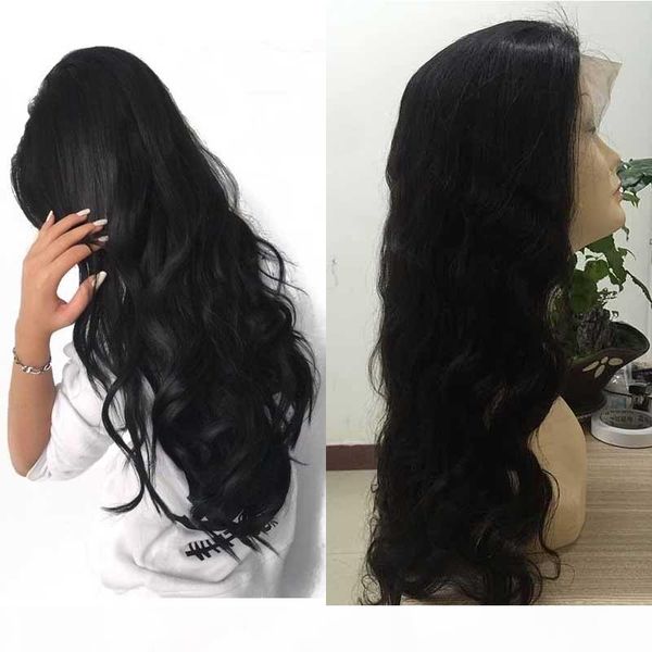 body wave frontal lace wigs pre plucked natural hairline 150% density real peruvian human hair wigs for women natural color can be dyed, Black
body wave frontal lace wigs pre plucked natural hairline 150% density real peruvian human hair wigs for women natural color can be dyed, Black