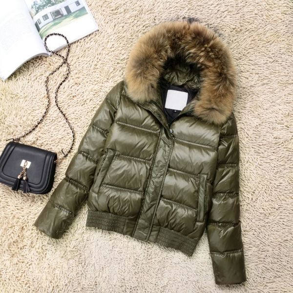 white duck donw jacket overcoat women winter thicken warm outerwear 2019 new fashion hooded hat real fur collar short coats c1204, Black
white duck donw jacket overcoat women winter thicken warm outerwear 2019 new fashion hooded hat real fur collar short coats c1204, Black