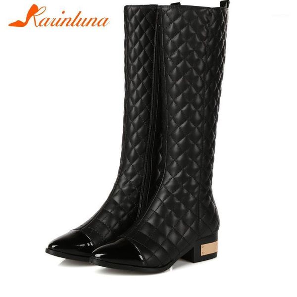 boots karin brand solid lady casual zipper fashion designer women round toe metal mid calf shoes1, Black
boots karin brand solid lady casual zipper fashion designer women round toe metal mid calf shoes1, Black