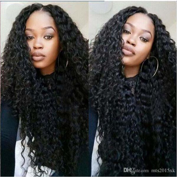 virgin human hair wigs natural hairline pre plucked lace front wig for black women deep curly wave machine made wig all stock, Black;brown
virgin human hair wigs natural hairline pre plucked lace front wig for black women deep curly wave machine made wig all stock, Black;brown