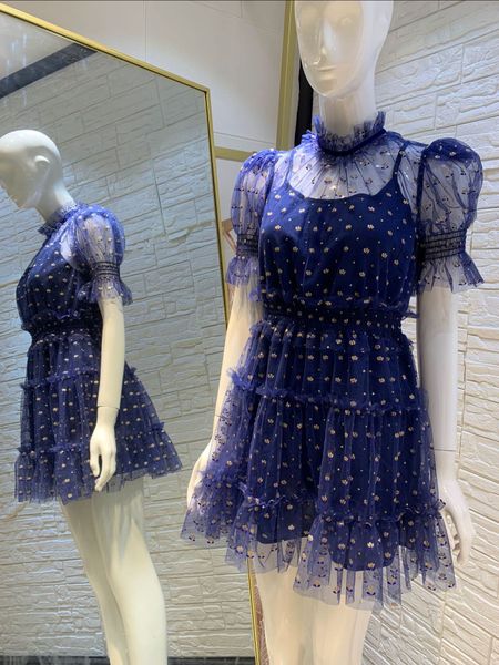 2021 a line elegant long sleeve women dresses blue pink mesh sheer dress summer elegant sweet high waist tunic tiered dress, Black;gray
2021 a line elegant long sleeve women dresses blue pink mesh sheer dress summer elegant sweet high waist tunic tiered dress, Black;gray