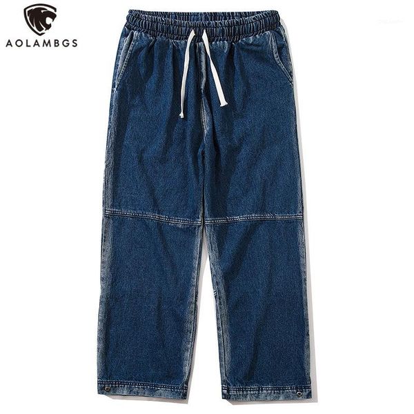 aolamegs washed patchwork solid denim pants men casual elastic waist straight trousers loose retro jeans fashion men streetwear1, Blue
aolamegs washed patchwork solid denim pants men casual elastic waist straight trousers loose retro jeans fashion men streetwear1, Blue