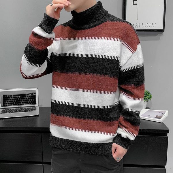 men's sweaters ready stock mens turtle neck sweater casual knitwear autumn winter fashion loose personality clothes.good quality afford, White;black
men's sweaters ready stock mens turtle neck sweater casual knitwear autumn winter fashion loose personality clothes.good quality afford, White;black