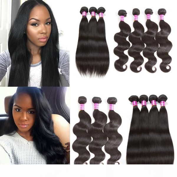grade 8a brazilian virgin straight human hair bundles unprocessed indian malaysian body wave human extensions human weaves selling, Black
grade 8a brazilian virgin straight human hair bundles unprocessed indian malaysian body wave human extensions human weaves selling, Black