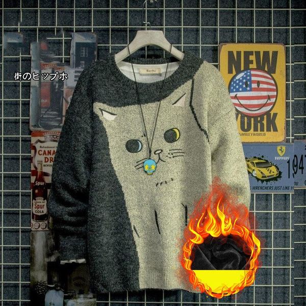 2021 autumn winter loose young students thick cartoon sweater men's pullovers sweater teenagers o neck bottoming, White;black
2021 autumn winter loose young students thick cartoon sweater men's pullovers sweater teenagers o neck bottoming, White;black