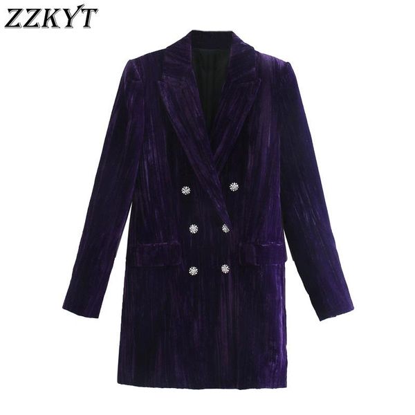 women's suits & blazers zzkyt 2021purple velvet blazer women fashion with shoulder pads long sleeve woman elegant office double-breaste, White;black
women's suits & blazers zzkyt 2021purple velvet blazer women fashion with shoulder pads long sleeve woman elegant office double-breaste, White;black