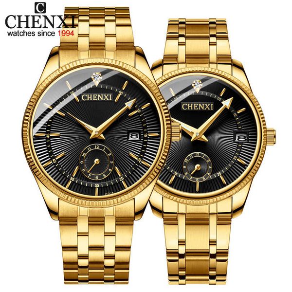 chenxi brand set women golden men fashion sport quartz watches ladies full steel business waterproof clock relogio masculino, Slivery;brown
chenxi brand set women golden men fashion sport quartz watches ladies full steel business waterproof clock relogio masculino, Slivery;brown