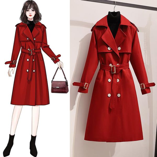 women's double breasted trench coat belted lapel overcoat female spring autumn new fshion jacket epaulet design long trench, Tan;black
women's double breasted trench coat belted lapel overcoat female spring autumn new fshion jacket epaulet design long trench, Tan;black