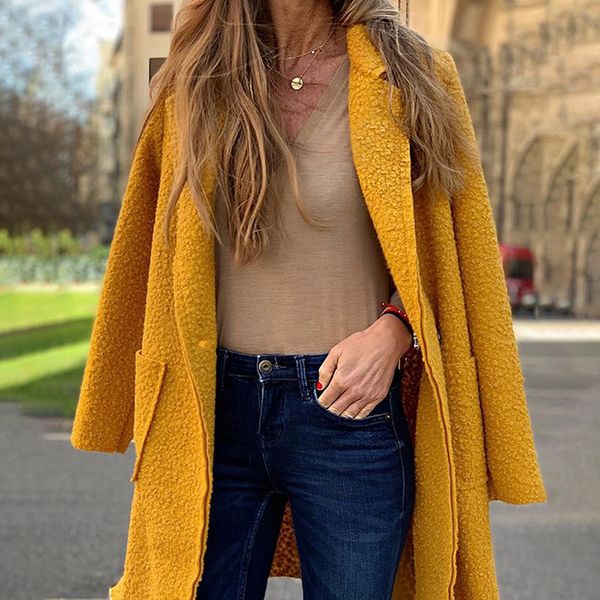 2021 new woman winter coats turn-down collar single european and american button with sleeve stuffed wool street trend jpwy, Black
2021 new woman winter coats turn-down collar single european and american button with sleeve stuffed wool street trend jpwy, Black